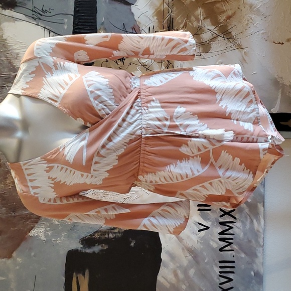 Reverse Blush Pink V Neck Long Sleeve Romper Women S - Picture 3 of 10